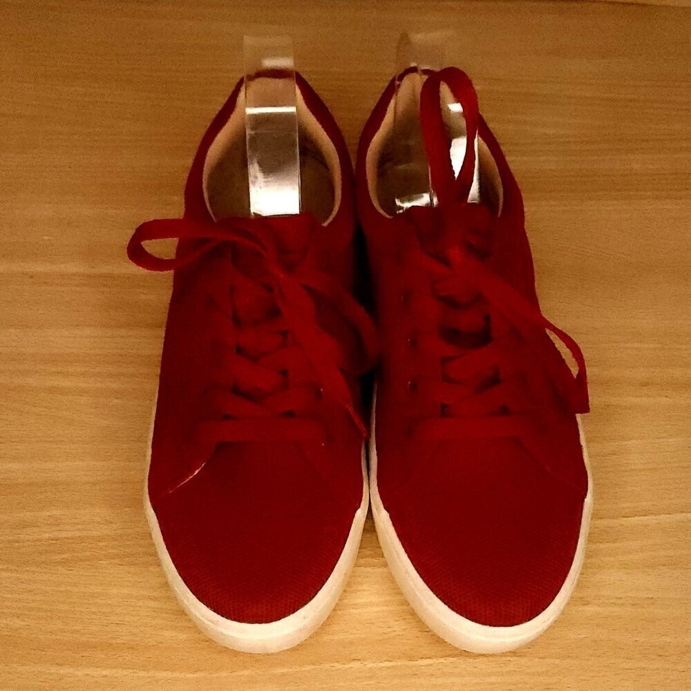 Journee Collection Red Casual Sneaker 7 - Picture 2 of 8